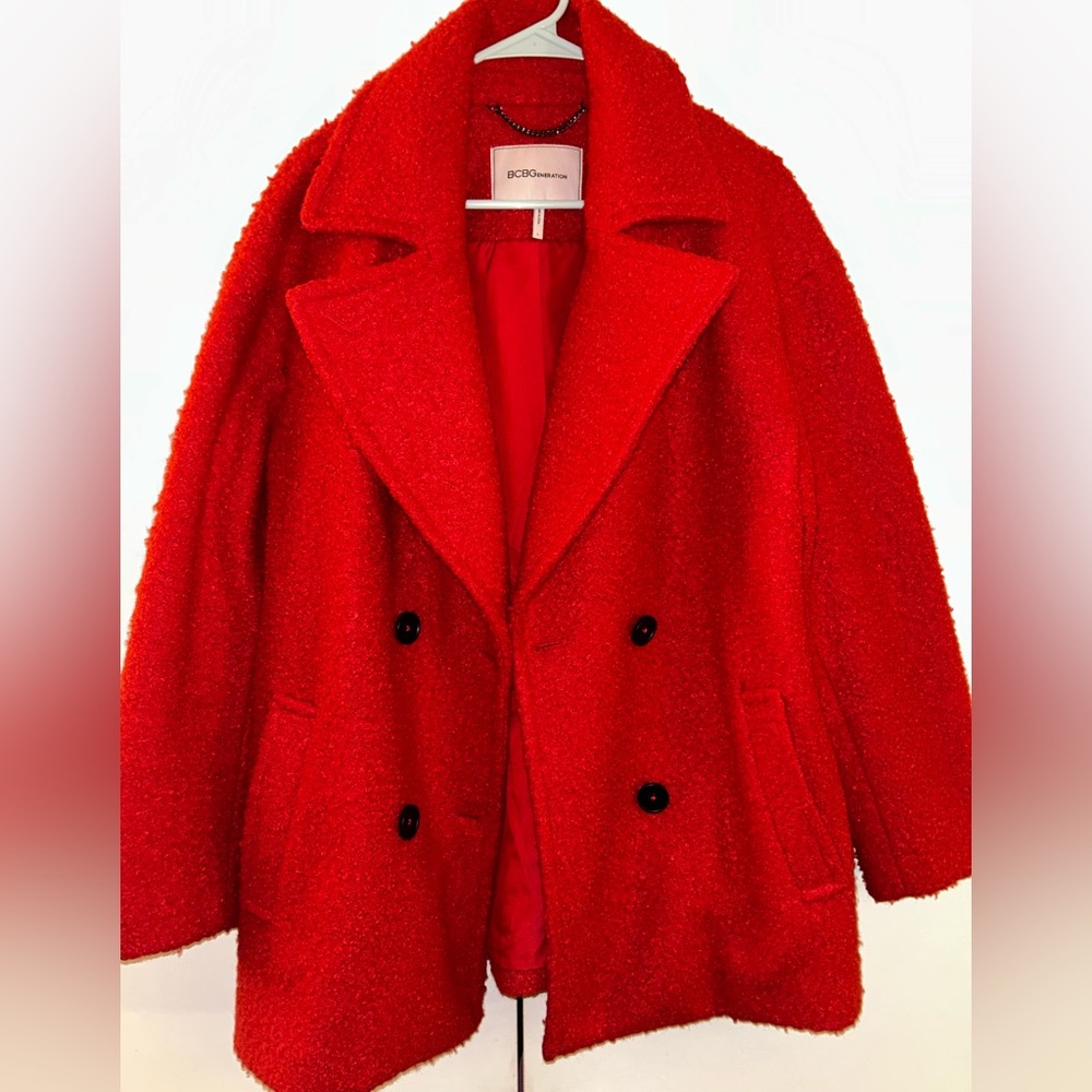 Bcbgeneration Double-Breasted Boucle Peacoat - image 2